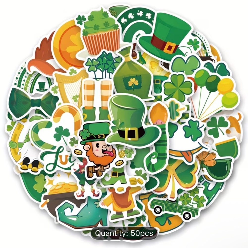 50pcs St. Patrick's Day Sticker Set